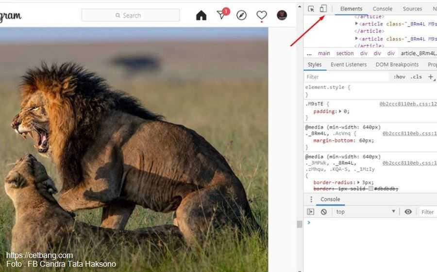 Cara Manual Instagram Upload di Laptop