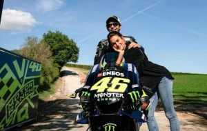 Francesca Sofia Novello and Valentino Rossi
